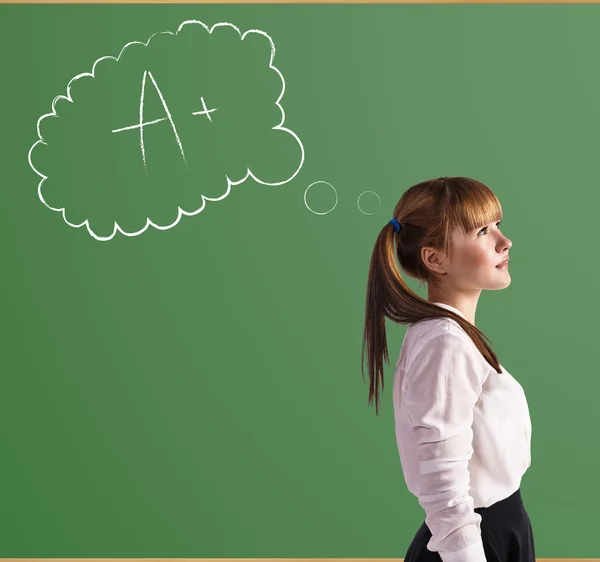 Schattig meisje school — Stockfoto