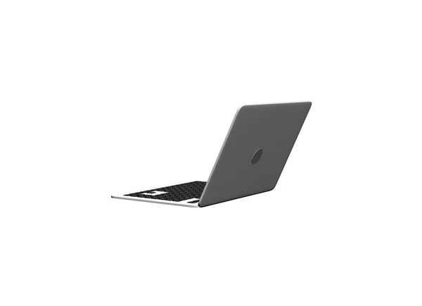 Srebrny laptopa — Zdjęcie stockowe