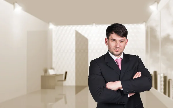 Businessman looks at you — Stock Photo, Image