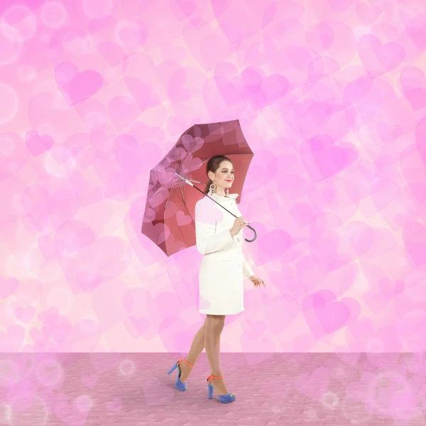 Vrouw met paraplu — Stockfoto