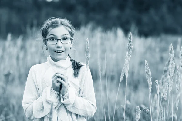 Adorable girl in glasses — Stock Photo, Image