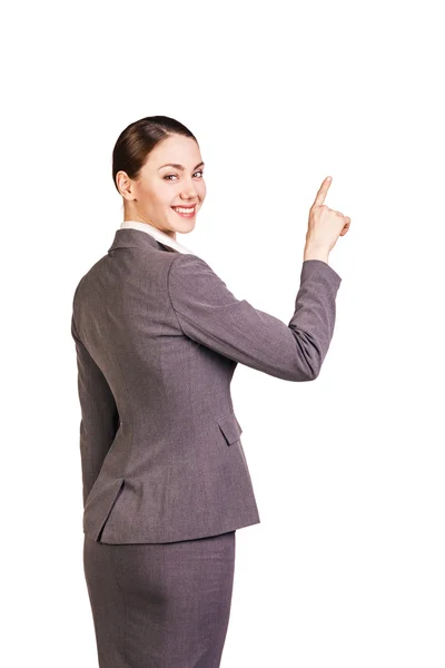 Mujer de negocios. Aislado sobre fondo blanco — Foto de Stock