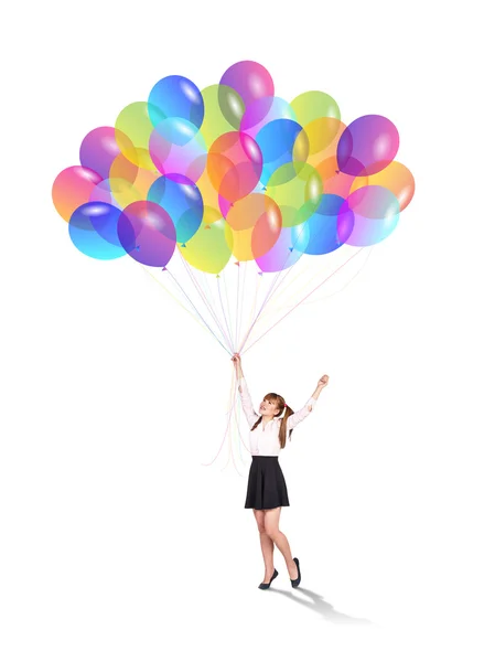 Flicka med baloons — Stockfoto