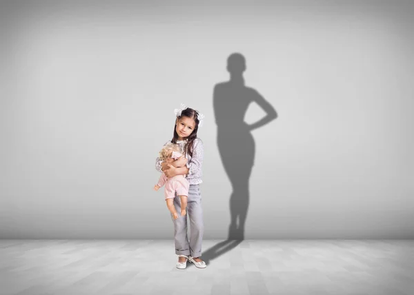 Child and the future shadow — Stock Photo, Image