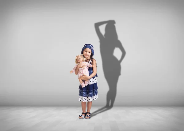 Child and the future shadow — Stock Photo, Image