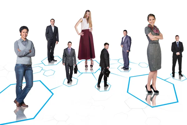 Business team over isolate background — Stock Photo, Image