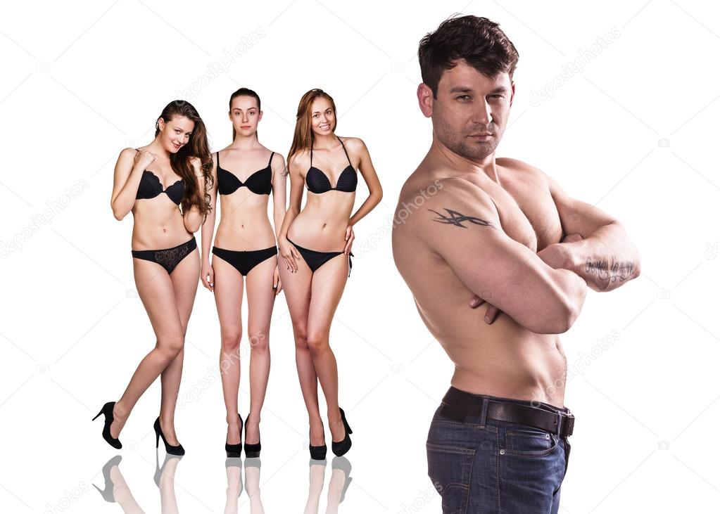 Man and women with perfect bodies