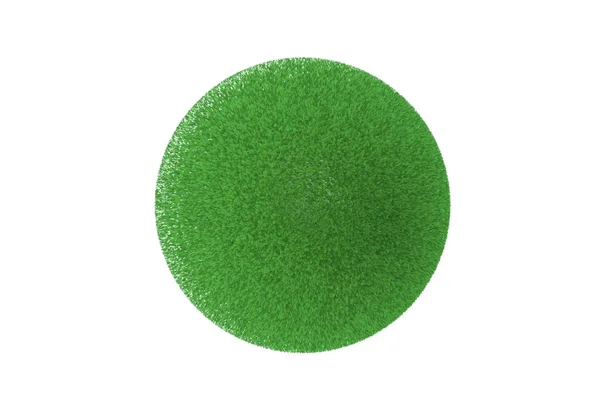 Bola de grama verde isolado no branco . — Fotografia de Stock