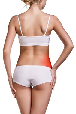 Genç kadın acı hisseder