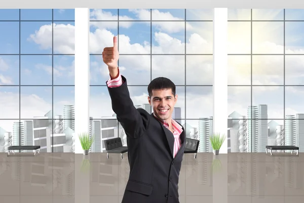 Retrato de joven empresario feliz — Foto de Stock