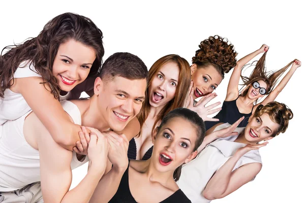 Group of young surprised people — Stock Photo, Image