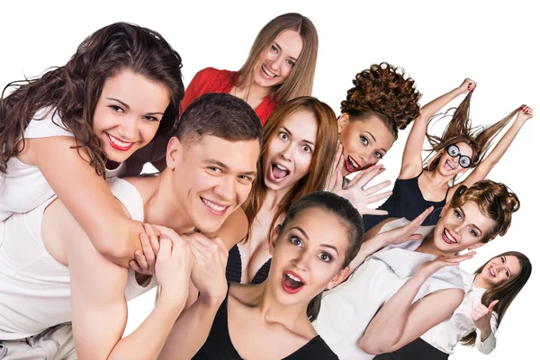 Group of young surprised people — Stock Photo, Image