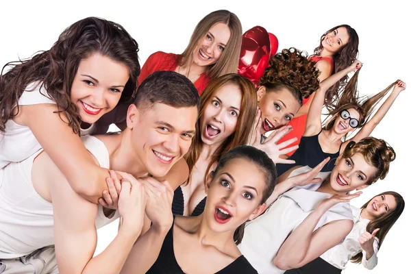 Group of young surprised people — Stock Photo, Image