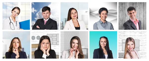 Collage di molte professioni umane diverse — Foto Stock
