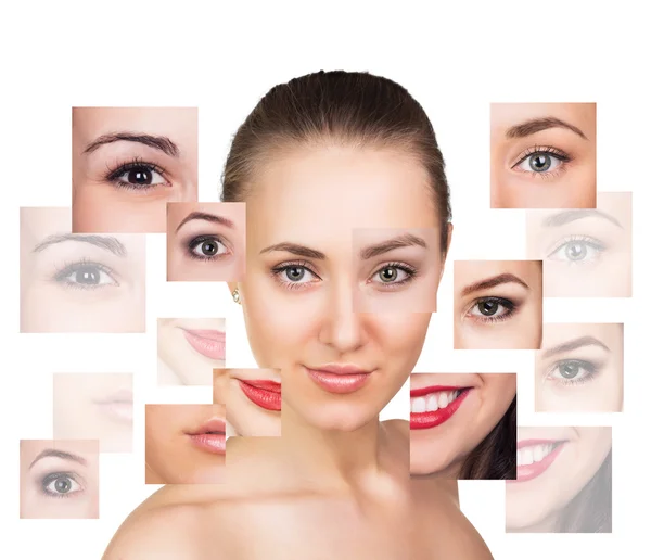 Portrait collage of young woman — Stock Photo, Image