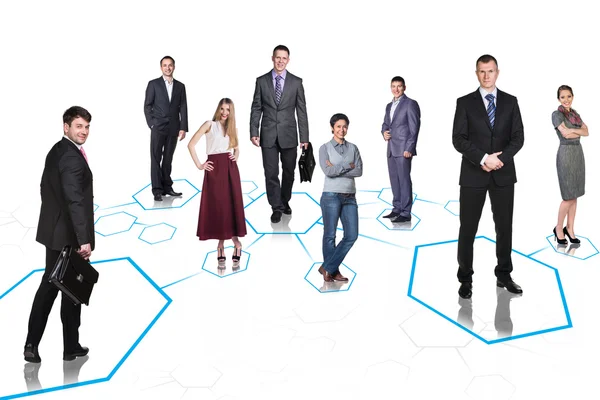 Business team over isolate background — Stock Photo, Image