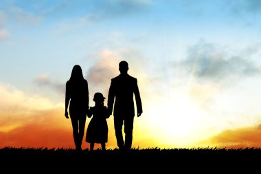 mutlu aile Silhouettes