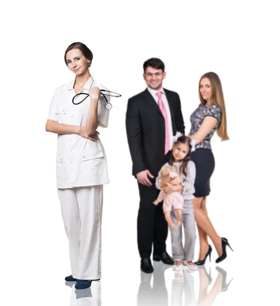 Família na consulta médica — Fotografia de Stock