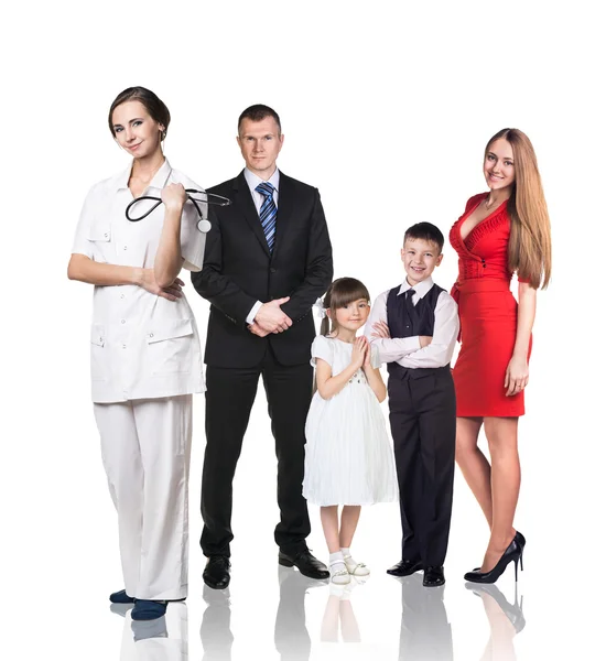 Familie beim Arzttermin — Stockfoto