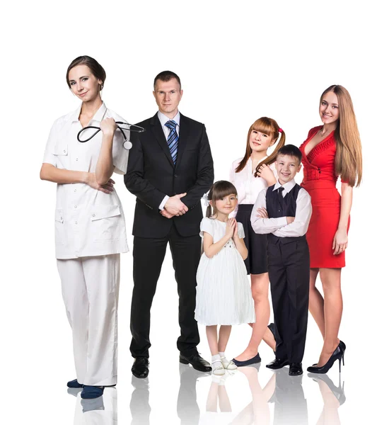 Familie beim Arzttermin — Stockfoto