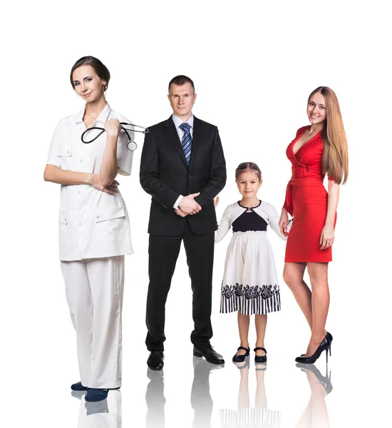 Familia en la cita con el médico — Foto de Stock