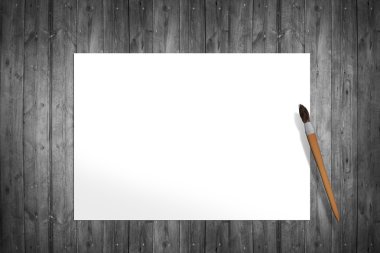 Ahşap arka plan boş kağıda