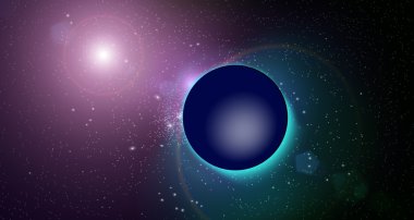 Güzel bir soyut alanda gezegenin Küre.