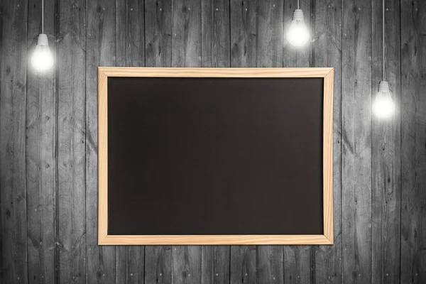 Boş tahta kara tahta — Stok fotoğraf