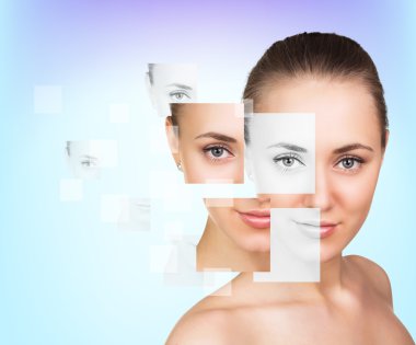 Mükemmel kadın yüzü farklı yüzler yaptı