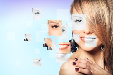 Mükemmel kadın yüzü farklı yüzler yaptı