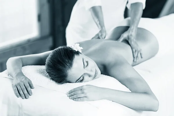 Woman enjoying massage. — Stock Photo, Image