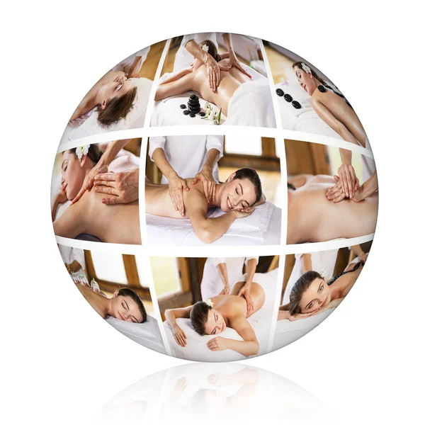 Traditionelle Massage-Collage. — Stockfoto