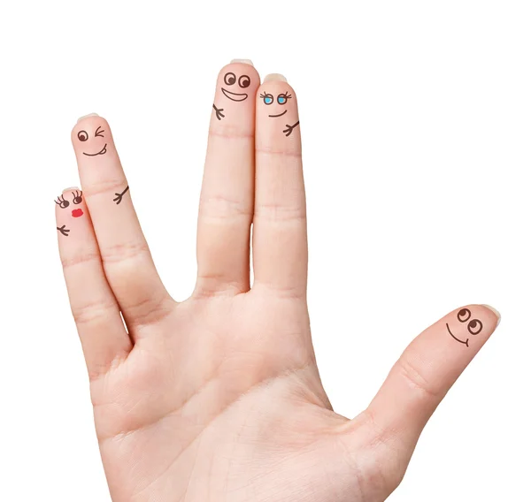 幸せな指の家族 — ストック写真