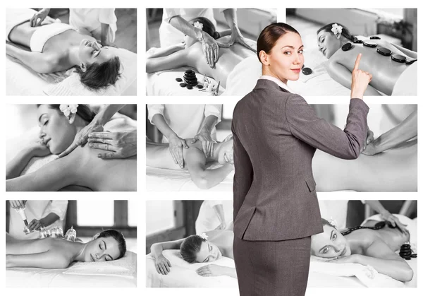 Traditionelle Massage-Collage. — Stockfoto