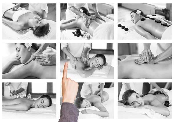 Traditionell massage collage. — Stockfoto