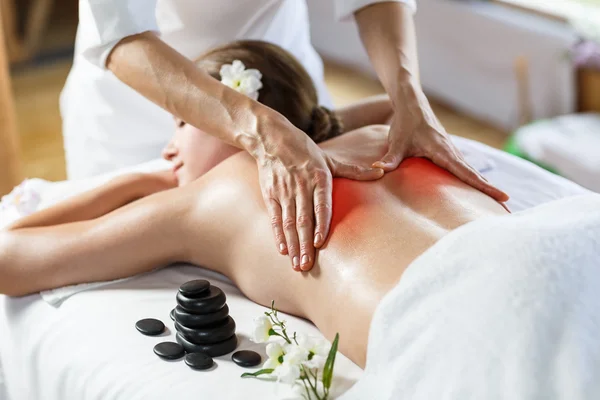 Woman enjoying massage. — Stock Photo, Image