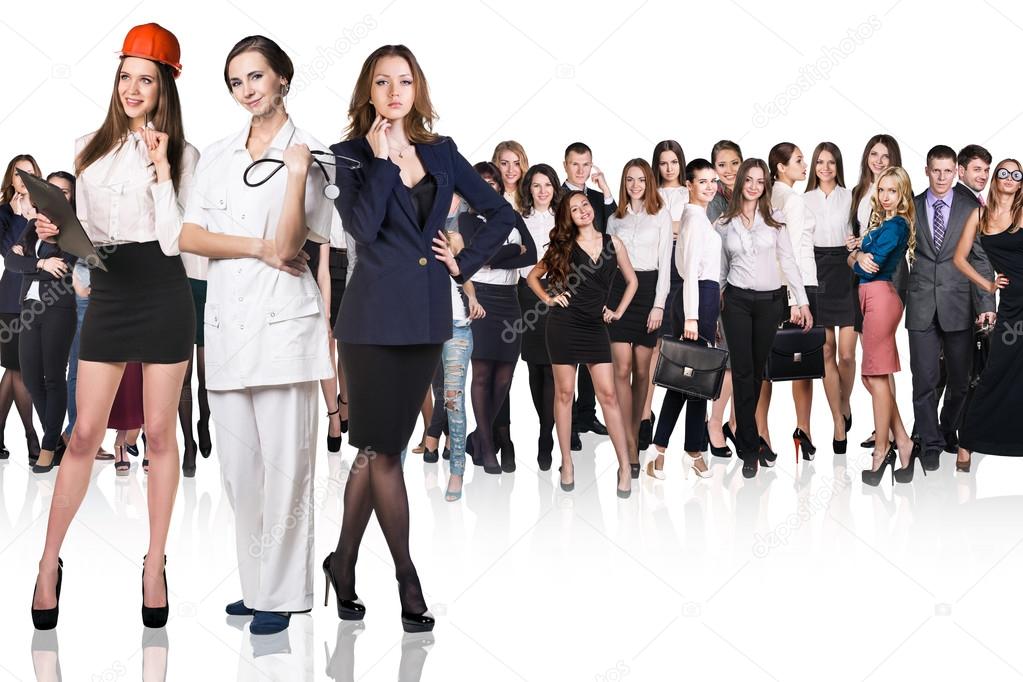 Successful business women of different professions