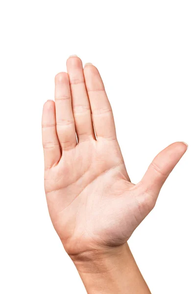 Business kvinnlig hand göra sluta symbol — Stockfoto