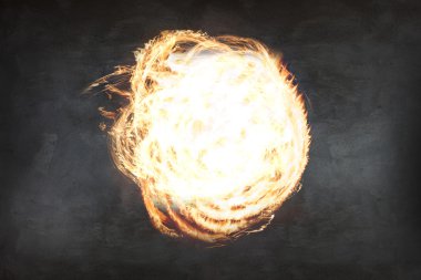 Abstract fire ball clipart