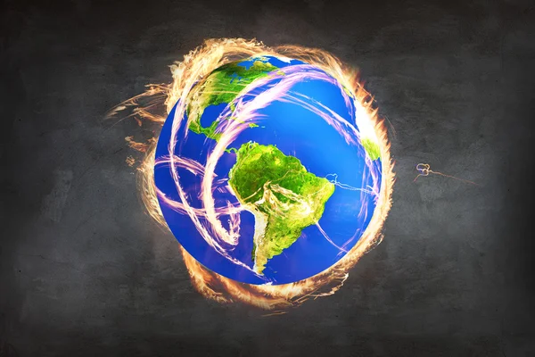 Brennende Erde als Symbol der Apokalypse — Stockfoto