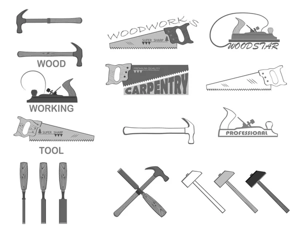 Podnieś najlepsze narzędzie i zrobić arcydzieło drewna — Wektor stockowy