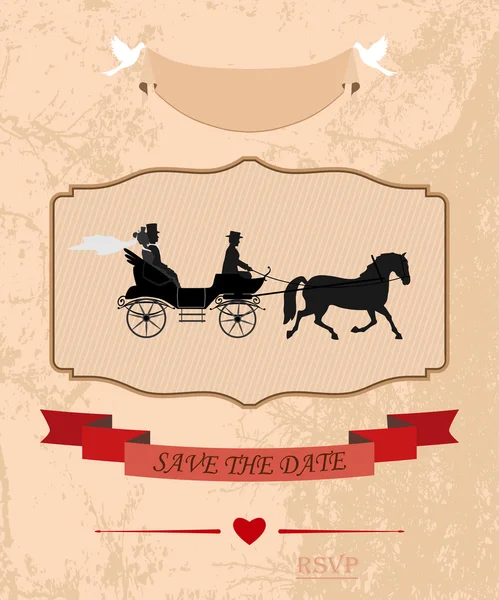 Pareja de amantes en un equipo histórico — Vector de stock