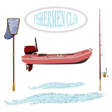  item set is for fishing clipart