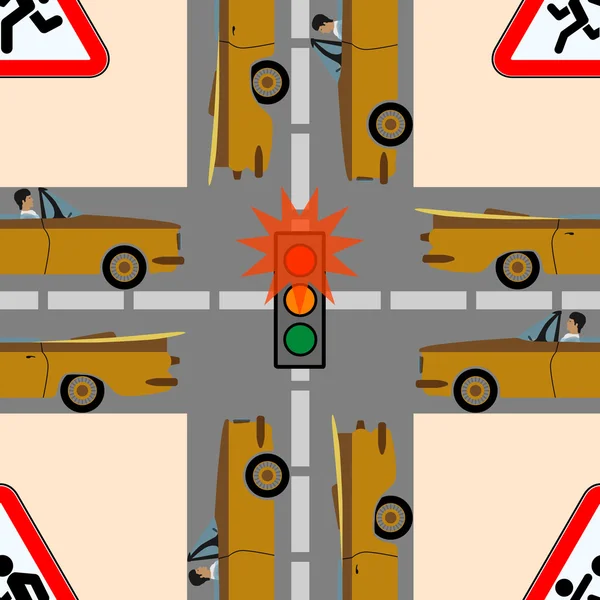 Bezpečnost provozu na silnici — Stockový vektor