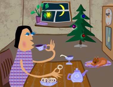 sıcaklık ve konfor ev Noel ve yeni yıl