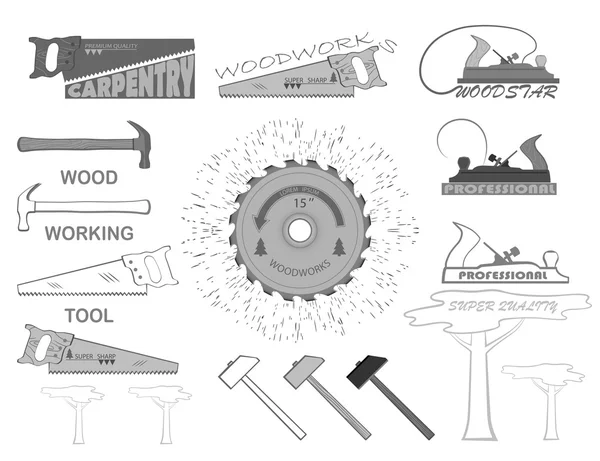Podnieś najlepsze narzędzie i zrobić arcydzieło drewna — Wektor stockowy