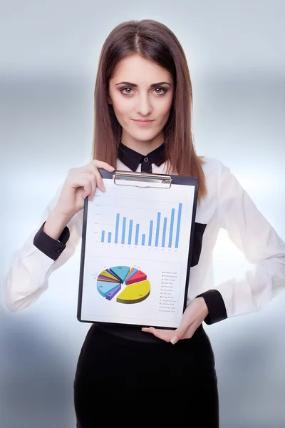 Portrait of a business woman isolated on white background — Stock Photo, Image