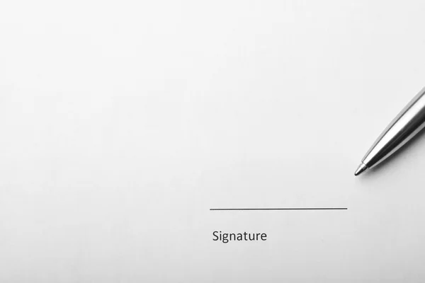 여기에 서명 필드. 서명 개념. — 스톡 사진