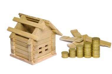 Proje rahat ev. Yeni bina ayrıntılarını ve inşaat için para. Yeni bir ev satın alma.