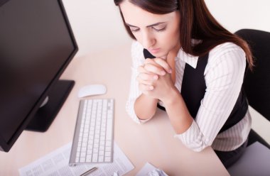 Kadın çok fazla çalışma ile görüntü 